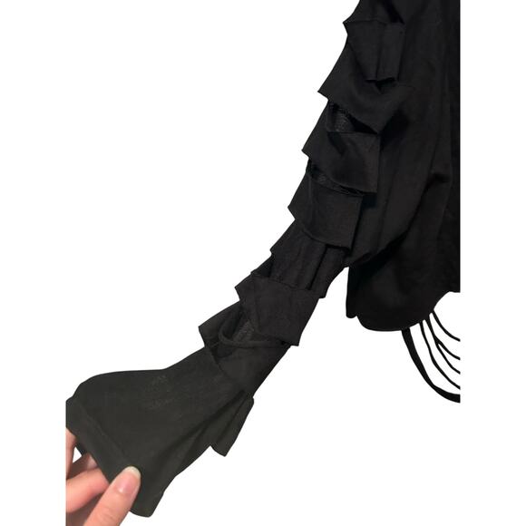 Vintage Y2K Grunge Style Black Distressed Too by Blush Large - Picture 2 of 4